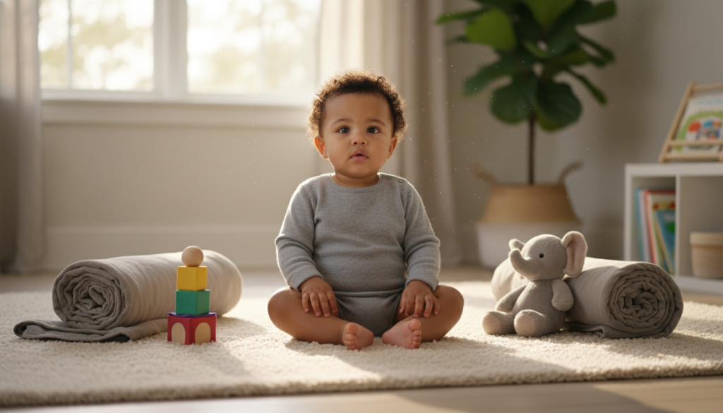 découvrez à quel âge votre bébé peut se tenir assis naturellement et les étapes clés de son développement moteur pour l'accompagner en toute sécurité.